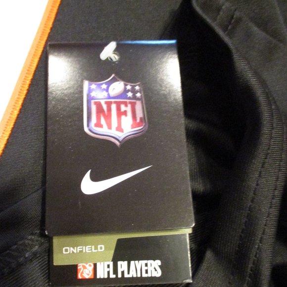 NFL Nike NEW Bangles Blanton Men Large Black Orange White Football Jersey - Picture 10 of 11